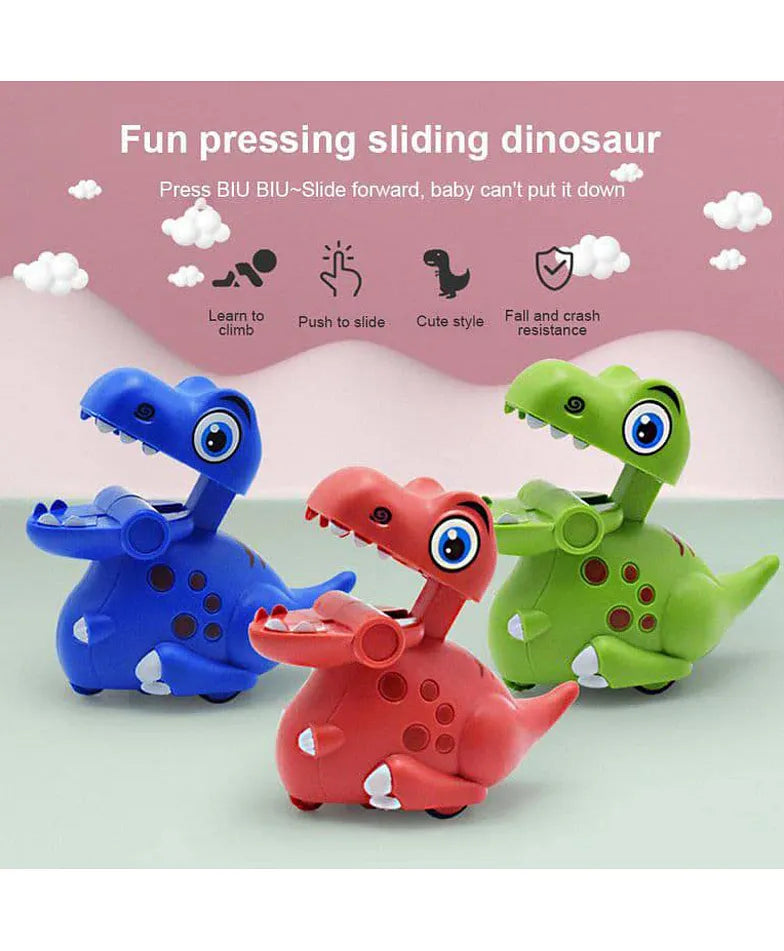 Green Cartoon Dinosaur Press & Go Toy for Kids
