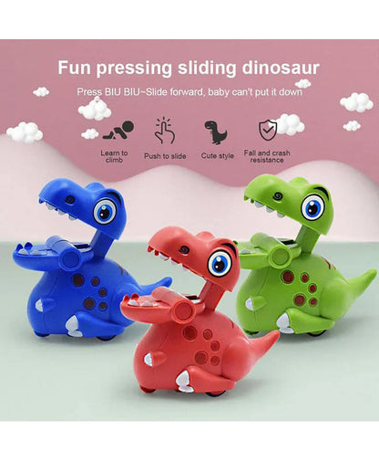 Green Cartoon Dinosaur Press & Go Toy for Kids