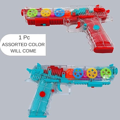 Kids Light & Sound Toy Blaster with Moving Gears