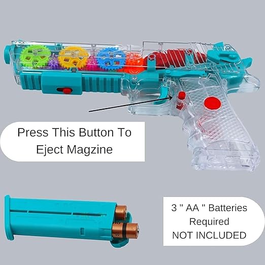 Kids Light & Sound Toy Blaster with Moving Gears