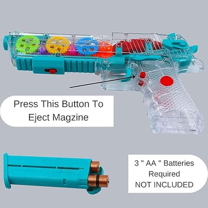 Kids Light & Sound Toy Blaster with Moving Gears