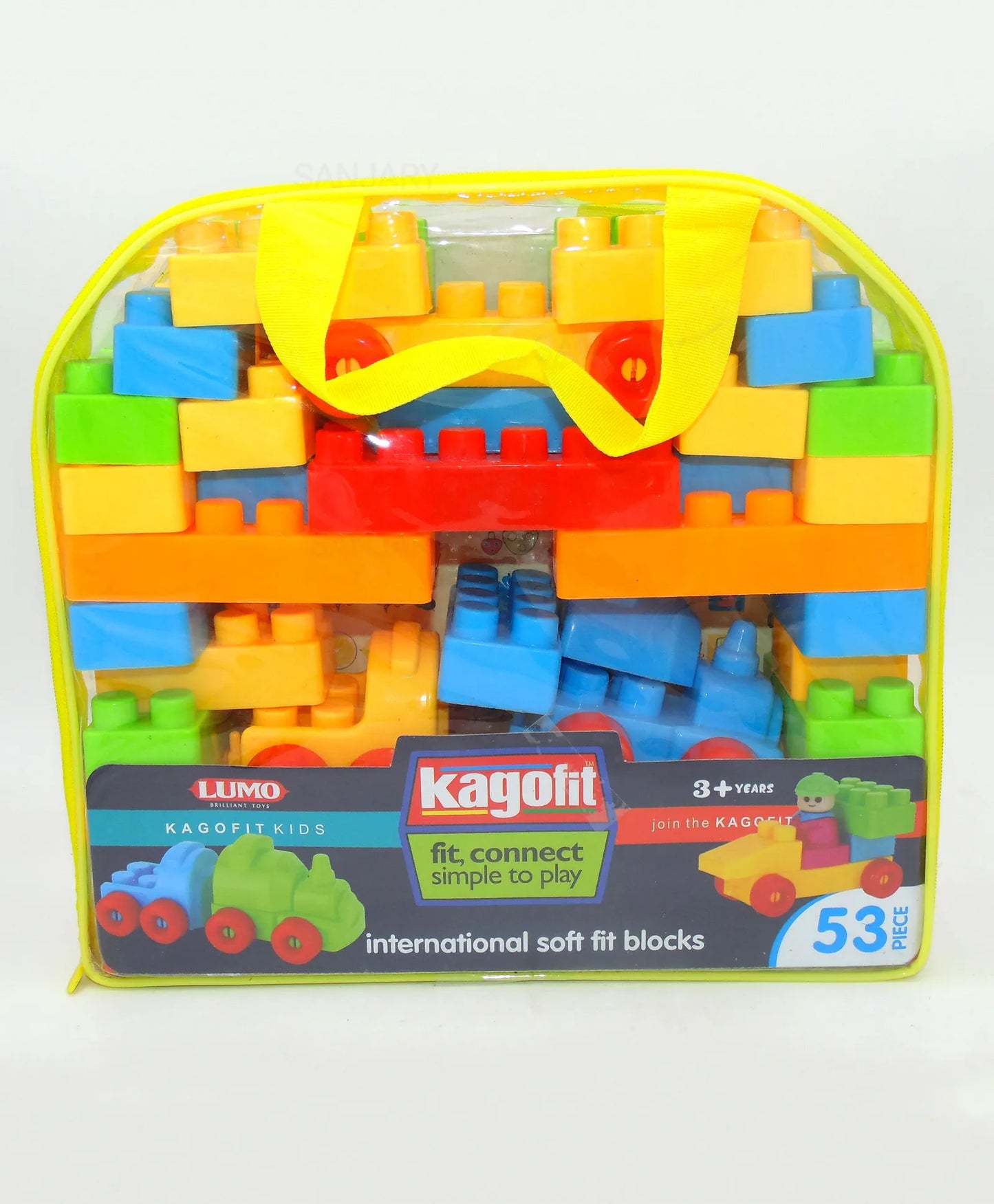 Kagofit Soft Building Blocks Set for Kids – 53 Pieces Educational Toy