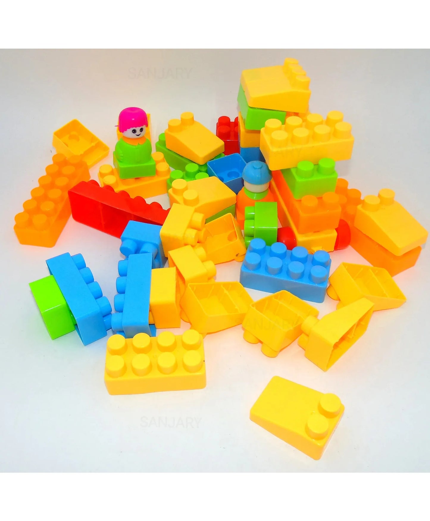 Kagofit Soft Building Blocks Set for Kids – 53 Pieces Educational Toy