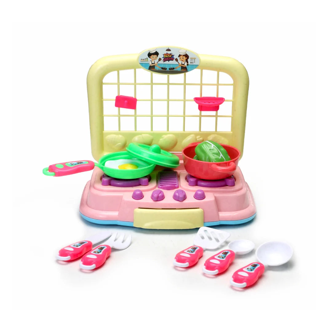 Kids Kitchen Play Set with Utensils