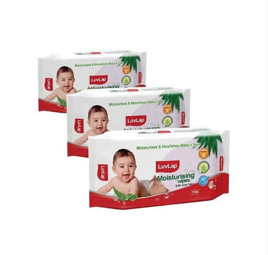 LuvLap - Moisturising Baby Wipes (Pack of 3)
