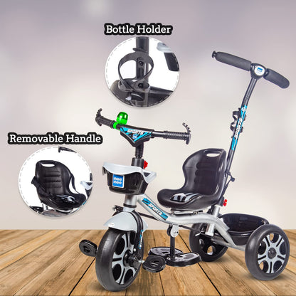 Mee Mee Kids Tricycle with Parent Push Handle & Storage Basket