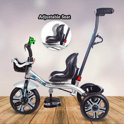 Mee Mee Kids Tricycle with Parent Push Handle & Storage Basket