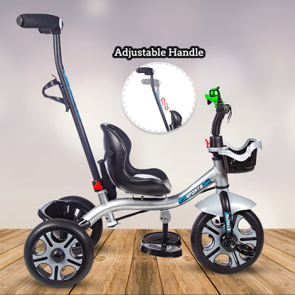Mee Mee Kids Tricycle with Parent Push Handle & Storage Basket