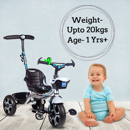 Mee Mee Kids Tricycle with Parent Push Handle & Storage Basket