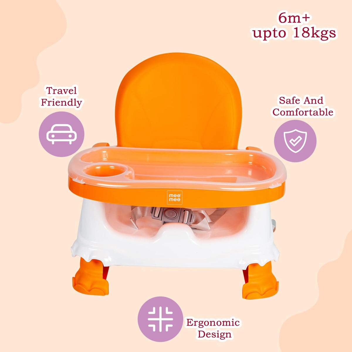 Mee Mee Foldable Booster Seat With Feeding Tray