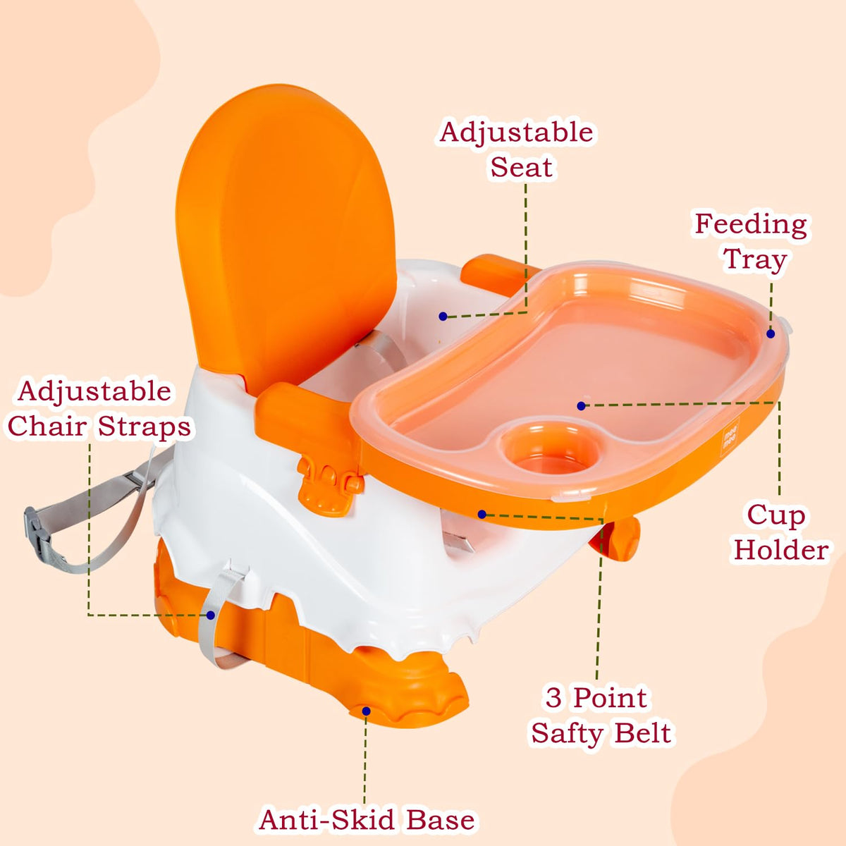 Mee Mee Foldable Booster Seat With Feeding Tray