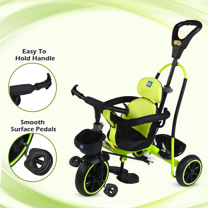 Mee Mee Premium Kids Tricycle with Parent Push Handle & Safety Seat
