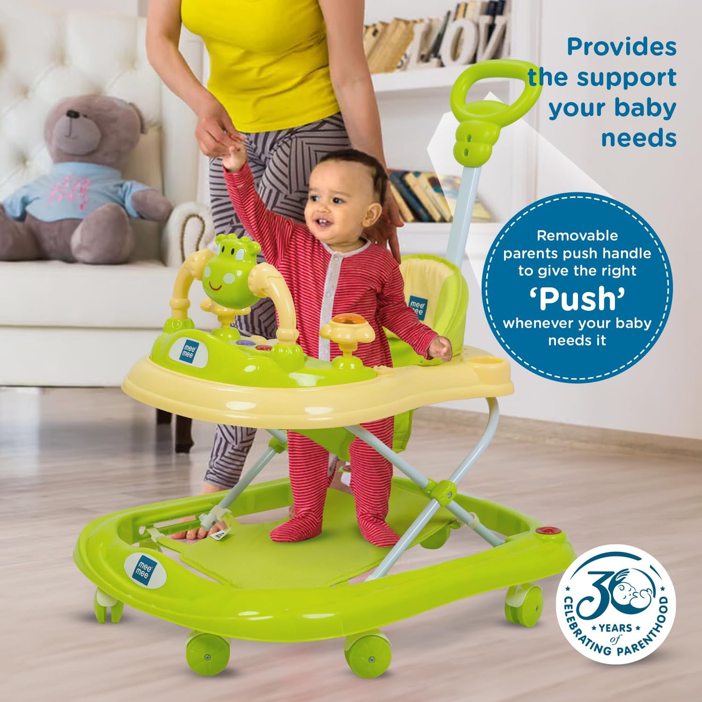 Mee Mee Baby Walker with Music & Push Handle