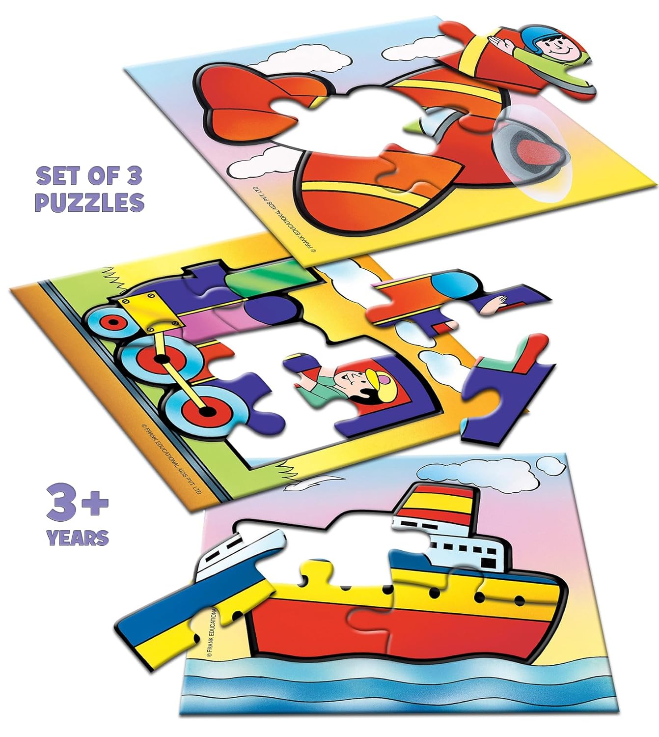 Frank Travel Time First Puzzle Set for Kids – Set of 3
