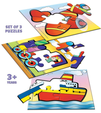 Frank Travel Time First Puzzle Set for Kids – Set of 3