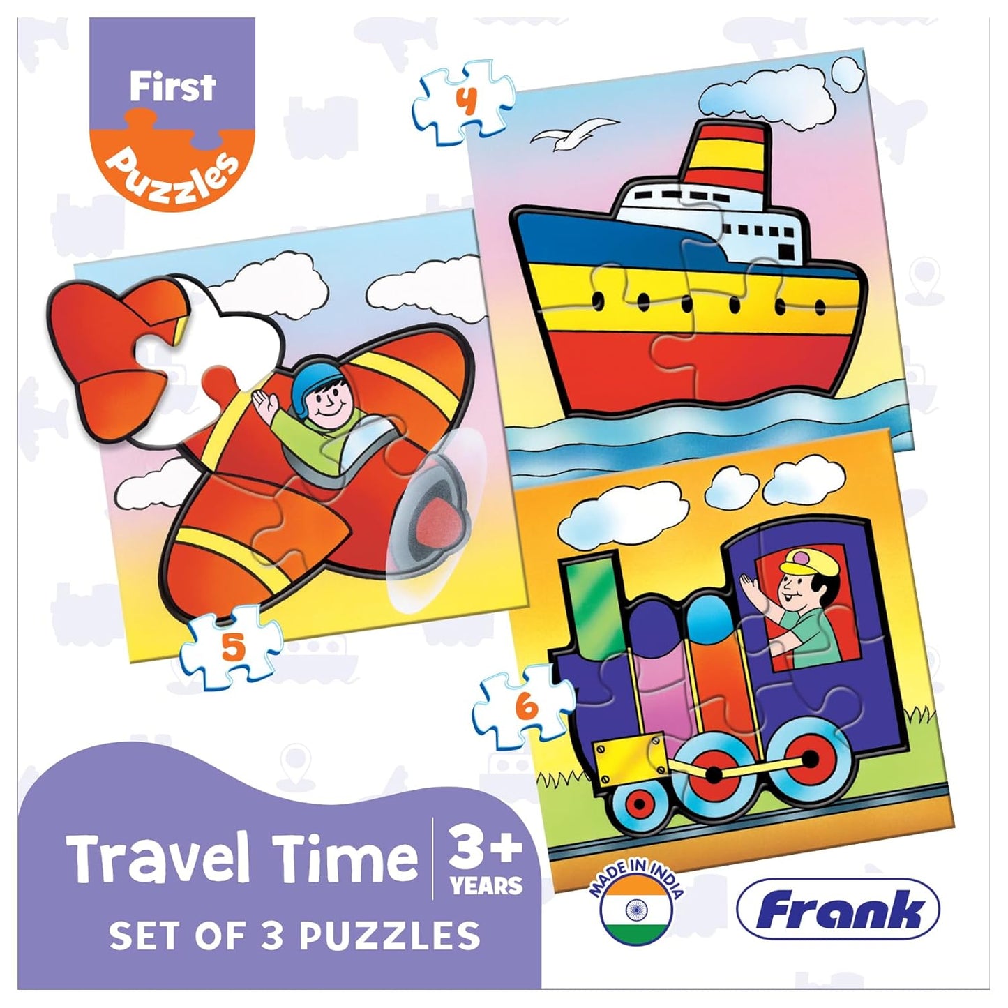 Frank Travel Time First Puzzle Set for Kids – Set of 3
