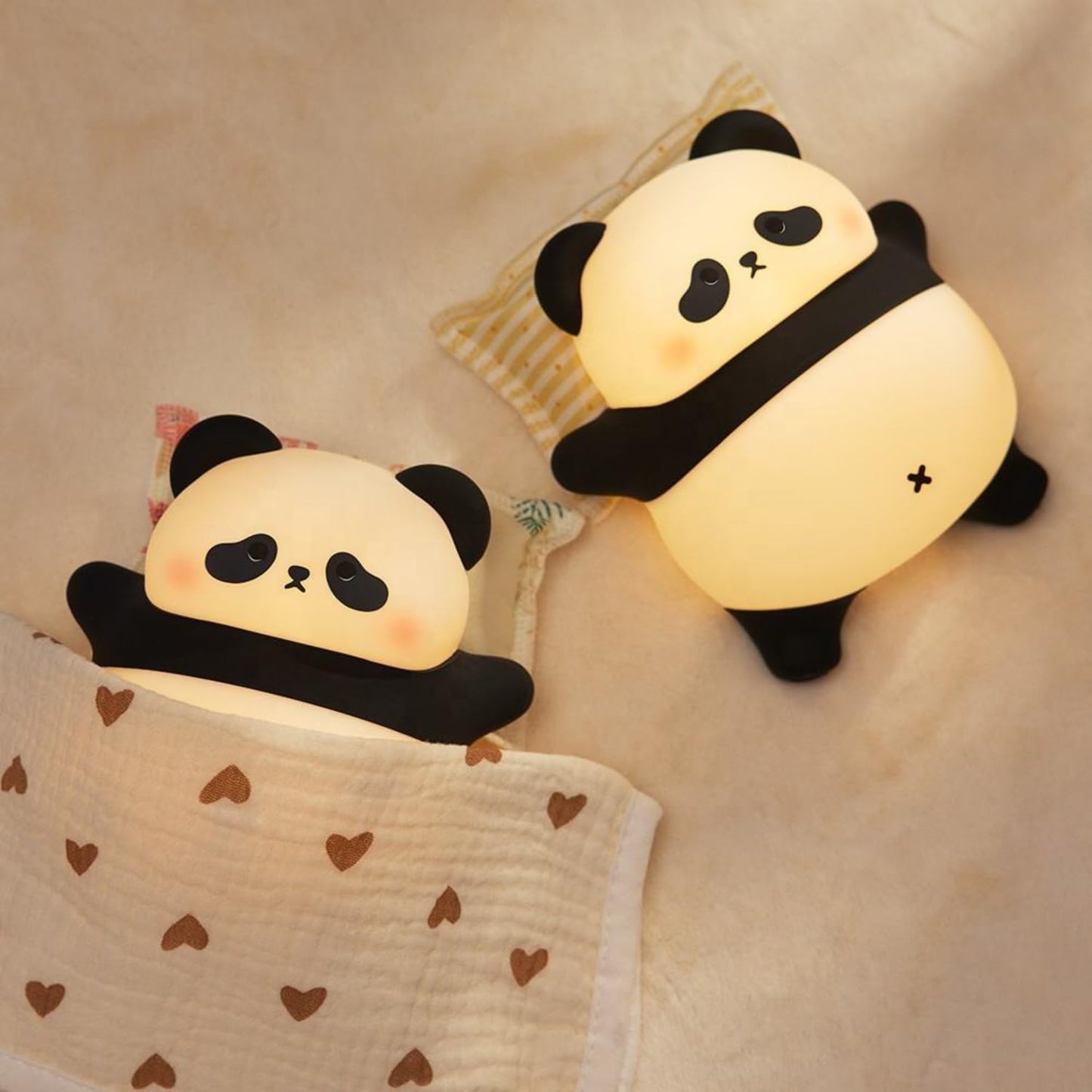 Lying Panda Silicone Lamp