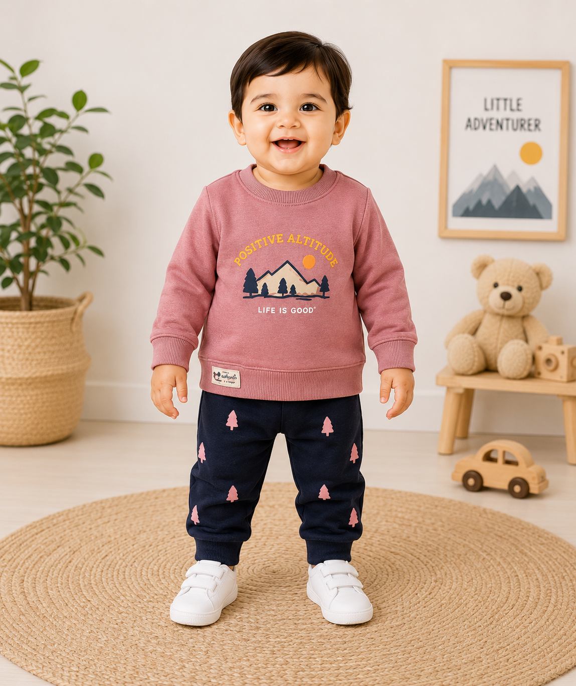 Little Mee Positive Altitude Baby Winter Wear Set – Pink