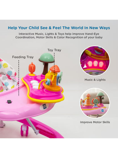 Baby Activity Walker with Musical Toy Tray & Safety Stopper (12-18 Months)