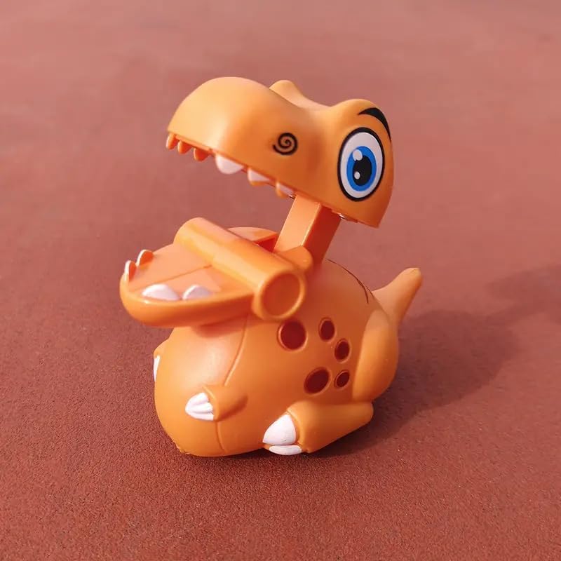 Orange Cartoon Dinosaur Press & Go Toy for Kids