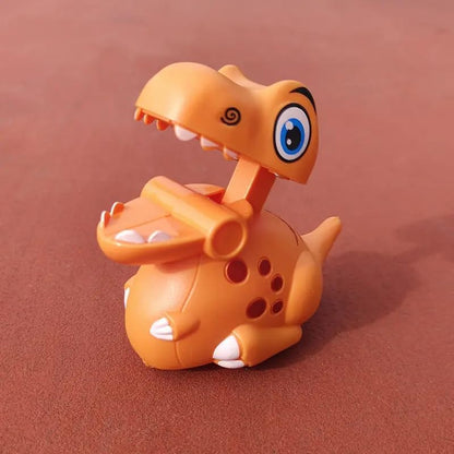 Orange Cartoon Dinosaur Press & Go Toy for Kids