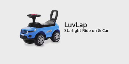 Kids Ride-On Push Car with Music & Steering – Baby Manual Ride-On Car