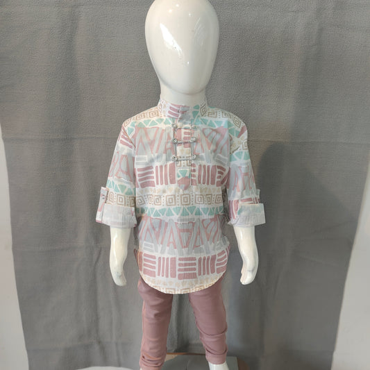 Ethnic Boys Pastel Kurta Set | 6M - 1Yr - 2Yr