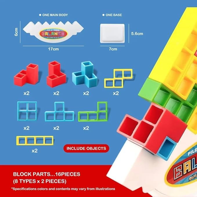 Swinging Tower Building Blocks Game for Kids