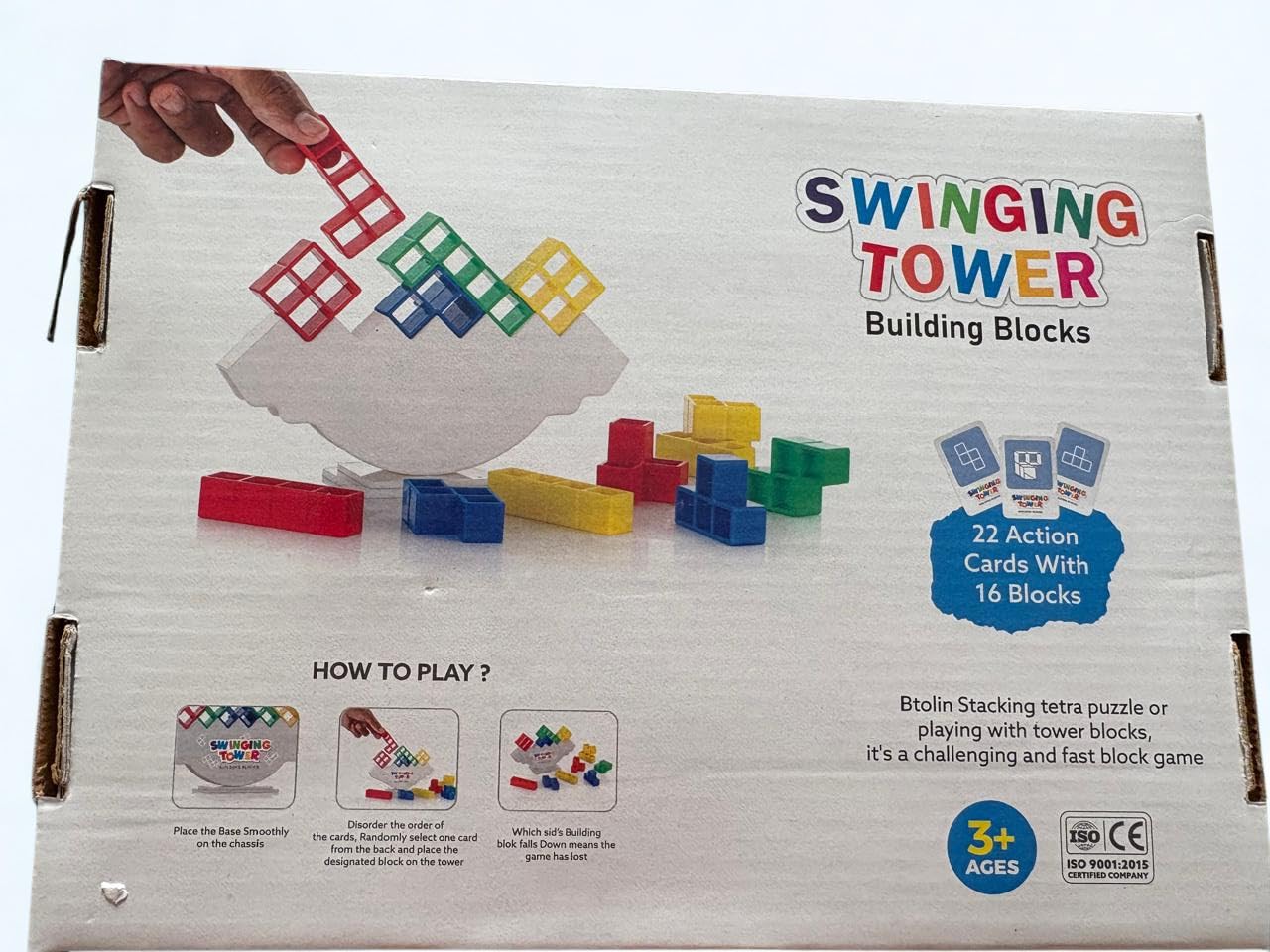 Swinging Tower Building Blocks Game for Kids