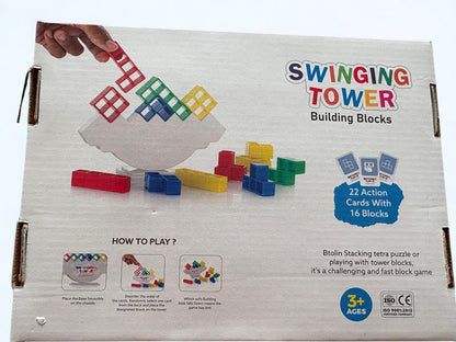 Swinging Tower Building Blocks Game for Kids