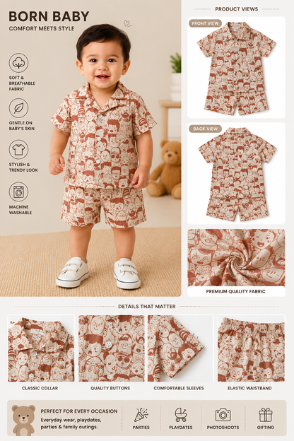 Baby Boys Cartoon Print Co-Ord Clothing Set XL