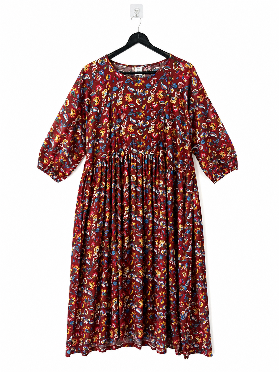 Women's Maternity & Feeding Dress – Maroon Printed