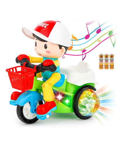 360° Stunt Musical Tricycle Toy with Lights