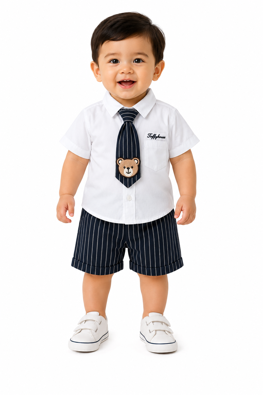 Baby Boys Formal Shirt, Tie & Shorts Clothing Set